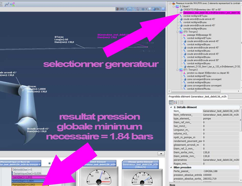 verifier pression alimentation reseau incendie